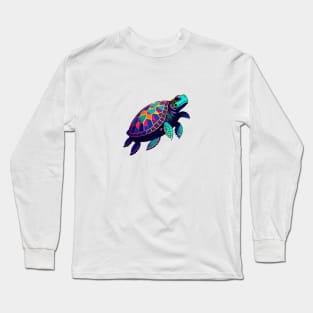 Psychedelic Six-Fin Sea Turtle Long Sleeve T-Shirt